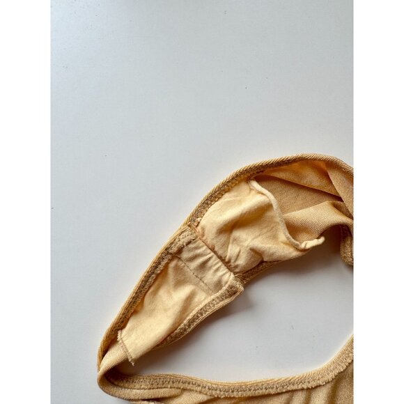 INTIMATELY FREE PEOPLE Kaya Gold Metallic Knit Jersey Keyhole Bodysuit, Size S - Picture 11 of 15